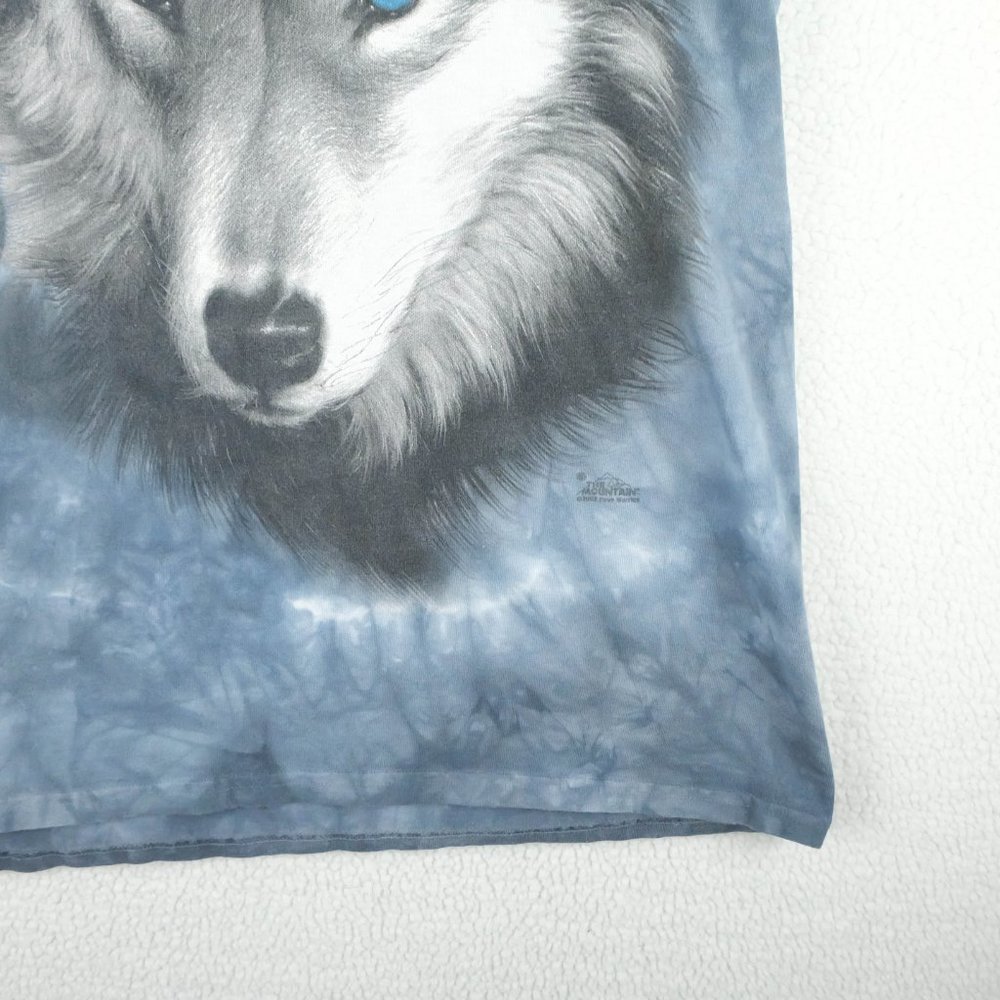 The Mountain T Shirt Mens Large Blue Marble Wolves Nature Short Sleeve Crew - Picture 5 of 11